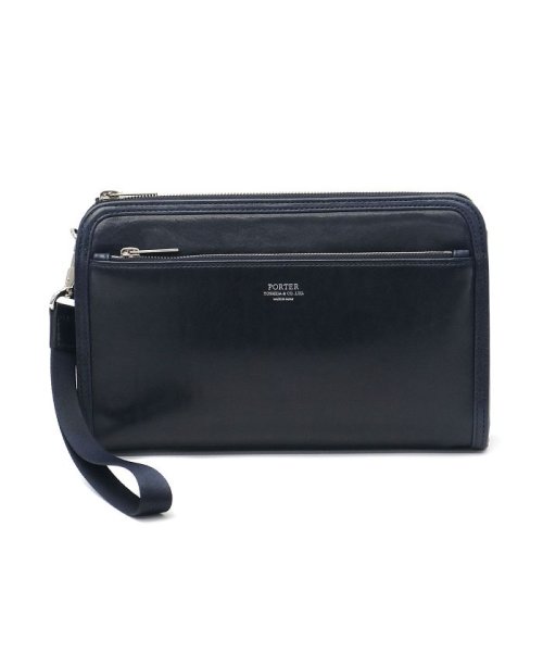 PORTER(ポーター)/ポーター クラーク ポーチ 034－03199 セカンドバッグ 吉田カバン PORTER CLERK POUCH クラッチバッグ 本革/ネイビー