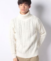 MARUKAWA(マルカワ)/セーター ケーブル 編み タートルネック /オフホワイト