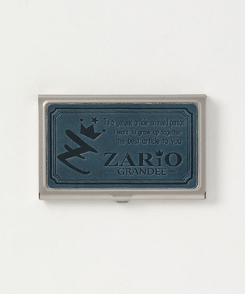 ZARIO-GRANDEE－(ザリオグランデ)/名刺入れ レディース ステンレス 本革 カードケース 栃木レザー 日本製 ZARIO－GRANDEE－/ブルー