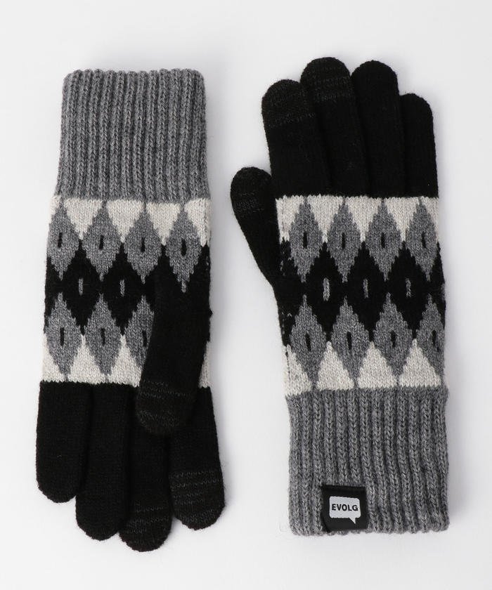 Evolg エヴォログ Argyle ニットグローブ Let 25 ノーリーズグッドマン Nolley S Goodman Magaseek