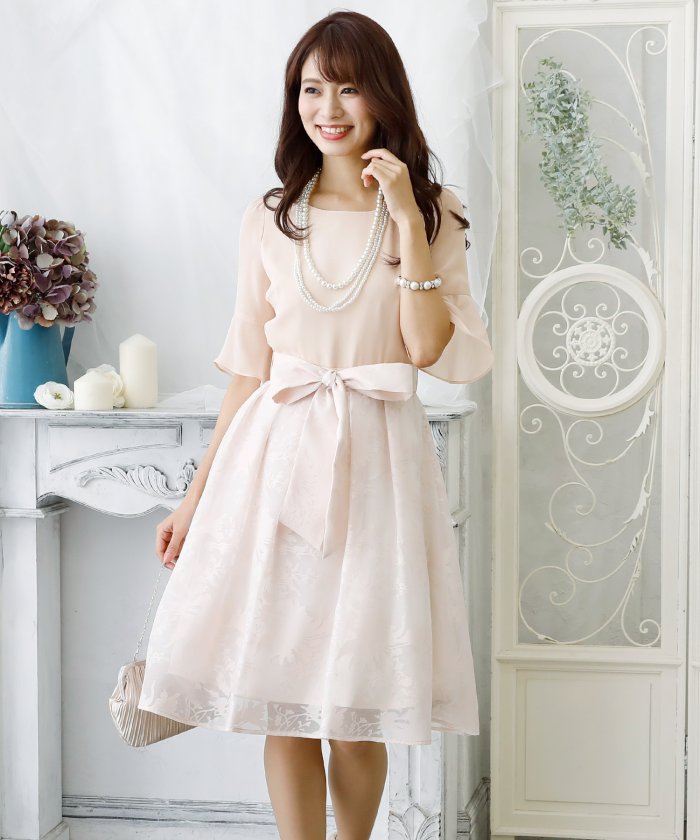 結婚式 デイリーセットアップ フラワーオパールワンピース プールヴー Pourvous Magaseek