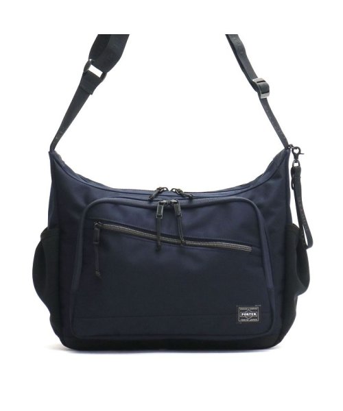 PORTER(ポーター)/ポーター フロント ショルダーバッグ(L) 687－17027 吉田カバン PORTER FRONT 斜めがけ SHOULDER BAG(L) A4/ネイビー