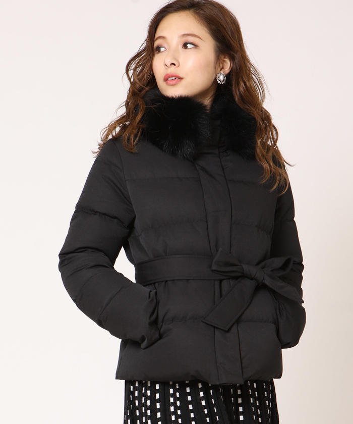 セール 4way 襟ファー付きショートダウンコート クイーンズコート Queens Court Magaseek