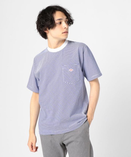 GLOSTER(GLOSTER)/【DANTON/ダントン】ポケット付Tシャツ JD－9041/ブルー系3