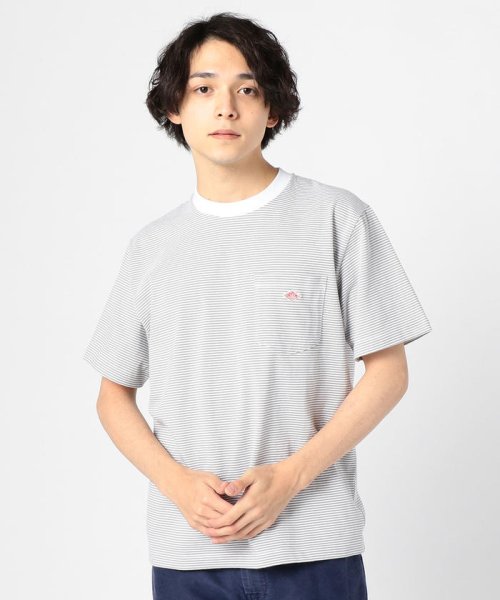 GLOSTER(GLOSTER)/【DANTON/ダントン】ポケット付Tシャツ JD－9041/ブラック・グレー系3