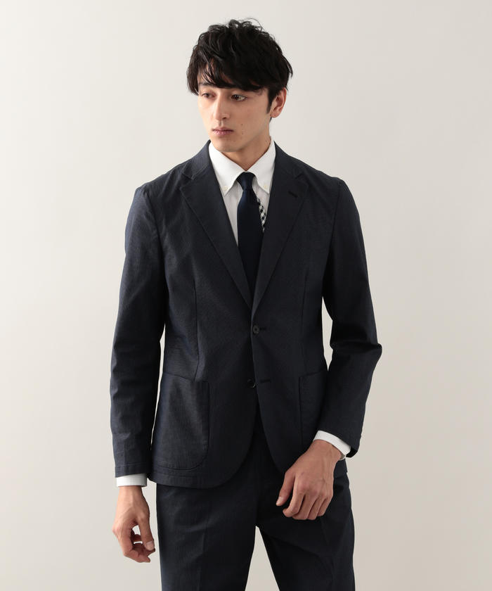 【EASY DRESSING】 ピンドット シングル2Bジャケット