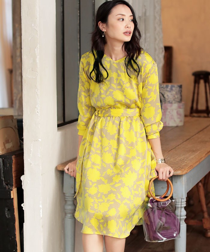 品質一番の 起毛サテン花柄ワンピース ワンピース Sutevalle Org