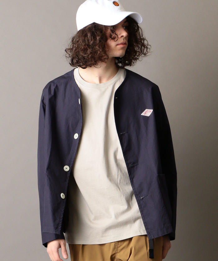 DANTON×SHIPS JET BLUE: 別注 ノーカラージャケット