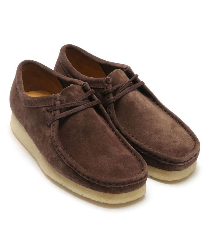 clarks wallabees dark brown