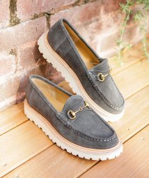 nano・universe(ナノ・ユニバース)/CAMINANDO:別注SUEDE MONTAGNA BIT LOAFERS/グレー