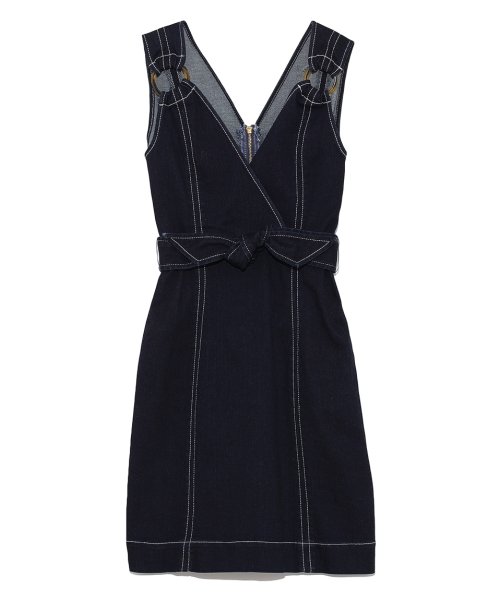 先行予約 Lily Brown カシュクールデニムワンピース リリーブラウン ミニワンピース フェミニン ガーリ アーバン キャリア カジュアル等テイスト別ファッション通販サイト 特集 セール 福袋