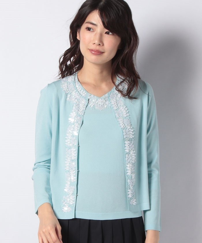 セール アンサンブル対応 Arina ビーズ刺繍カーディガン マダム ジョコンダ Madam Joconde Magaseek