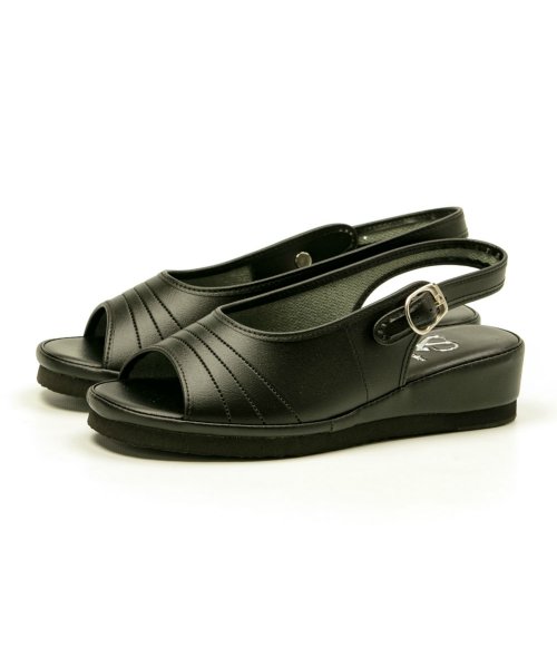 セール レディース ナースサンダル 黒 白 ピュアウォーカー ベーシック Dm Pw7601 フットプレイス Foot Place Magaseek