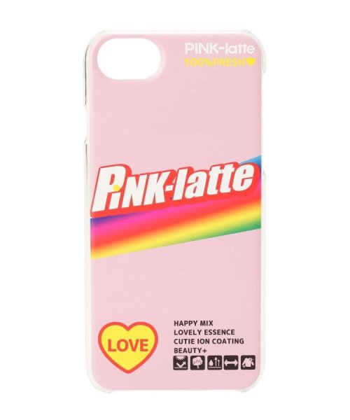 PINK-latte(ピンク　ラテ)/iPhone8/7/6s/6 ロゴクリアスマホケース/ベビーピンク（071）