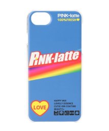 PINK-latte(ピンク　ラテ)/iPhone8/7/6s/6 ロゴクリアスマホケース/ブルー（092）