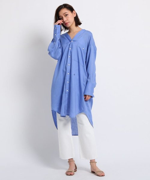 別注 Madisonblue マディソンブルー ノーカラーシャツワンピース ドレステリア Dressterior Magaseek 別注 Madisonblue マディソンブルー ノーカラーシャツワンピース ドレステリア Dressterior Magaseek