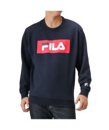 MAC HOUSE(men)(マックハウス（メンズ）)/FILA フィラ 裏毛ボックスロゴトレーナー FH7447/ネイビー