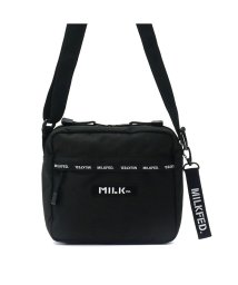 MILK FED(ミルクフェド)/ミルクフェド MILKFED. LOGO LINED SHOULDER BAG ロゴラインショルダーバッグ 03191004/ブラック