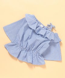 ROPE' PICNIC　KIDS(ロぺピクニックキッズ)/【ROPE' PICNIC KIDS】ワンショルダーブラウス/ブルー（44）