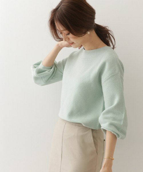 【URBAN RESEARCH DOORS】ガーター編みボリュームスリーブプルオーバー