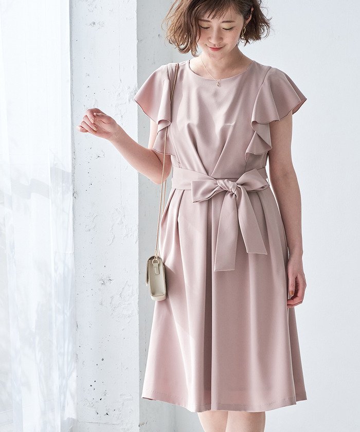 セール 結婚式にも Web限定 フリルスリーブワンピース ロペピクニック Rope Picnic Magaseek