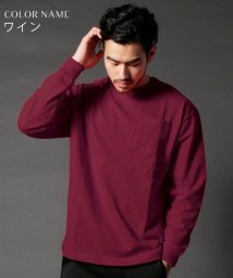 THE CASUAL(ザ　カジュアル)/(ネバー) NEVER 長袖USAコットンBIGTee/ワイン