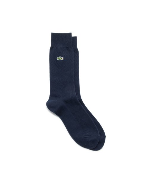 LACOSTE UNISEX(ラコステ　ユニセックス)/ヘリンボーンリンクス クルーソックス 27.5cm/ネイビー