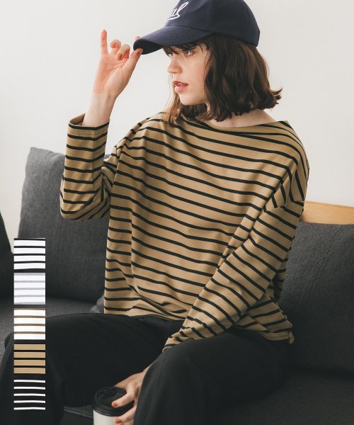 ボーダーボートネックトップスcocaオリジナル コカ Coca Magaseek