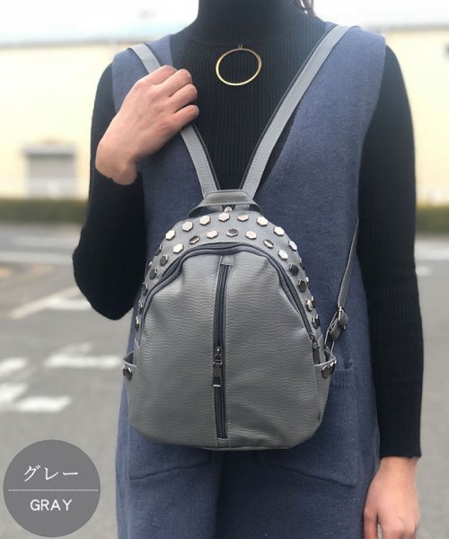 ミニリュック レディース 大人 小さいリュック おしゃれ スタッズ リュックサック 通学 501584541 ミニミニストア Miniministore Magaseek