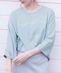 reca(レカ)/筆記体ロゴTシャツ/ブルー