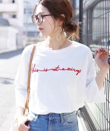 reca(レカ)/筆記体ロゴTシャツ/オフホワイト系1