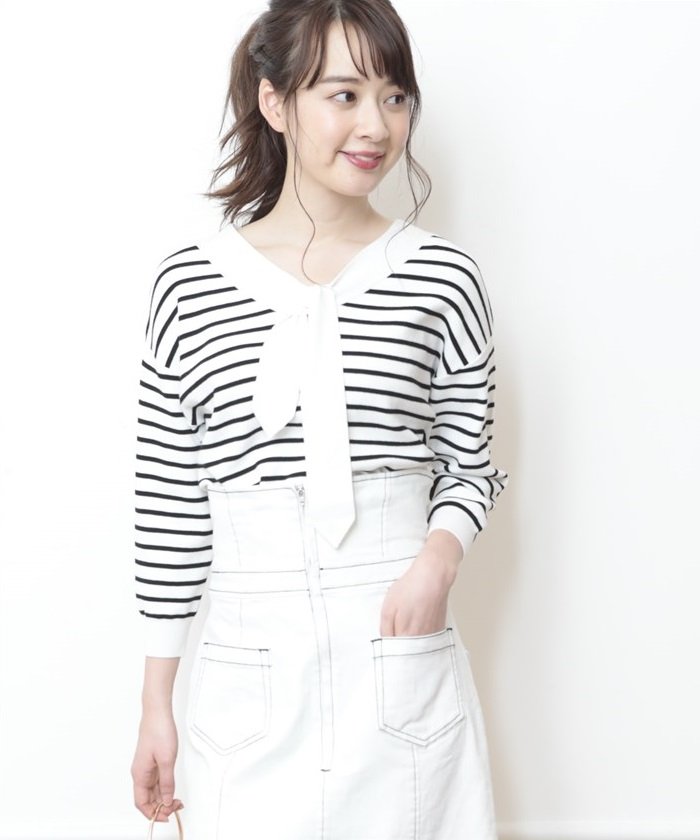 Mystrada ボウタイニット