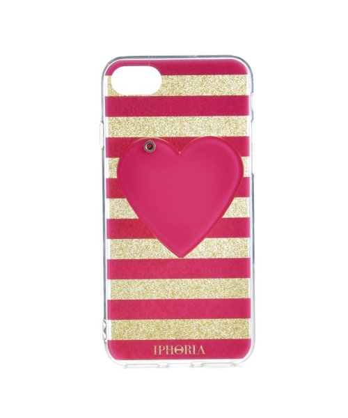 IPHORIA(アイフォリア)/【iPhone8/iPhone7対応】　ミラーケース付き　Mirror　Case　Pink　Heart/メーカー指定色