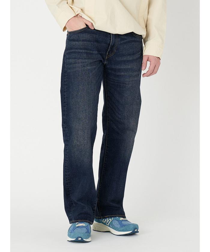 フラワーB ブルーグレイ LEVI'S 569 インディゴデ ニムパンツ ジーンズ