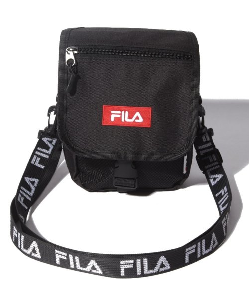 MARUKAWA(マルカワ)/【FILA】フィラ ロゴテープミニショルダーバッグ/ブラック