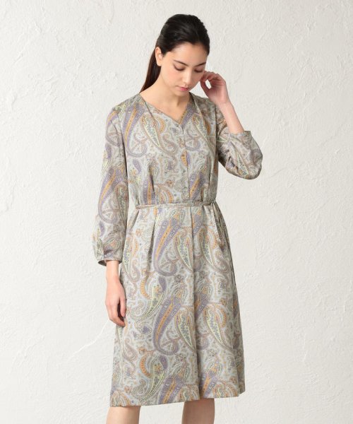 セール クールペイズリープリントワンピース トランスワーク Transwork Magaseek