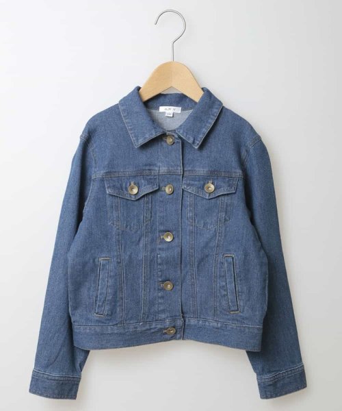 a.v.v(KID'S)(アー・ヴェ・ヴェキッズ)/[100－130]バックフリルデニムジャケット／Ｇジャン[WEB限定サイズ]/ブルー