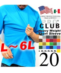 MARUKAWA(大きいサイズのマルカワ)/【PRO CLUB】プロクラブ 大きいサイズ 半袖 Tシャツ  無地 ヘビーウエイト 厚地 プロクラブ/ターコイズ