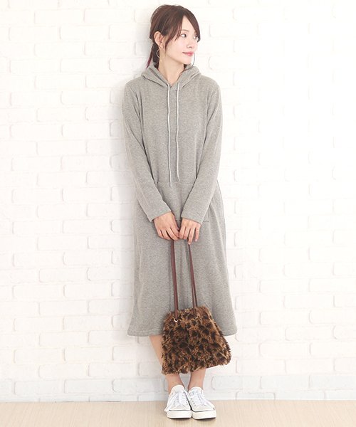 裏起毛ワンピース 韓国 ファッション レディース かわいい あったかい 秋冬用 カジュアル A W Vl 5325 アミュレット Amulet Magaseek