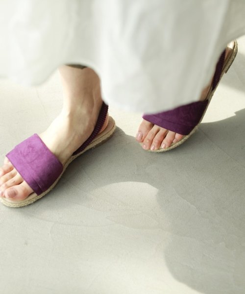 セール ベージュ パープル Web限定 バックストラップエスパ