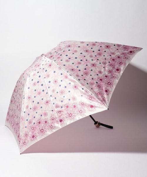 LANVIN en Bleu(umbrella)(ランバンオンブルー（傘）)/折りたたみ傘　クイックアーチ　花柄/ピンク