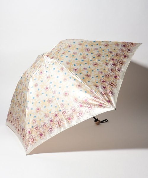 LANVIN en Bleu(umbrella)(ランバンオンブルー（傘）)/折りたたみ傘　クイックアーチ　花柄/イエロー