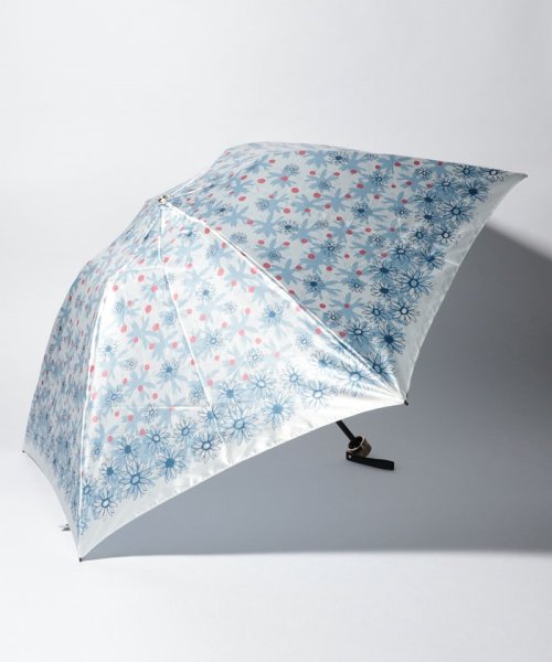LANVIN en Bleu(umbrella)(ランバンオンブルー（傘）)/折りたたみ傘　クイックアーチ　花柄/サックスブルー