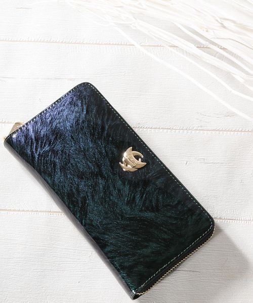 財布 レディース 長財布 ラウンドファスナー エナメル 大容量 カードケース付き ロングウォレット クレリア Clelia Magaseek