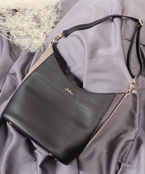 ショルダーバッグ レディース バッグ バケツ型 ストライプ インナーポーチ付き クレリア Clelia Magaseek