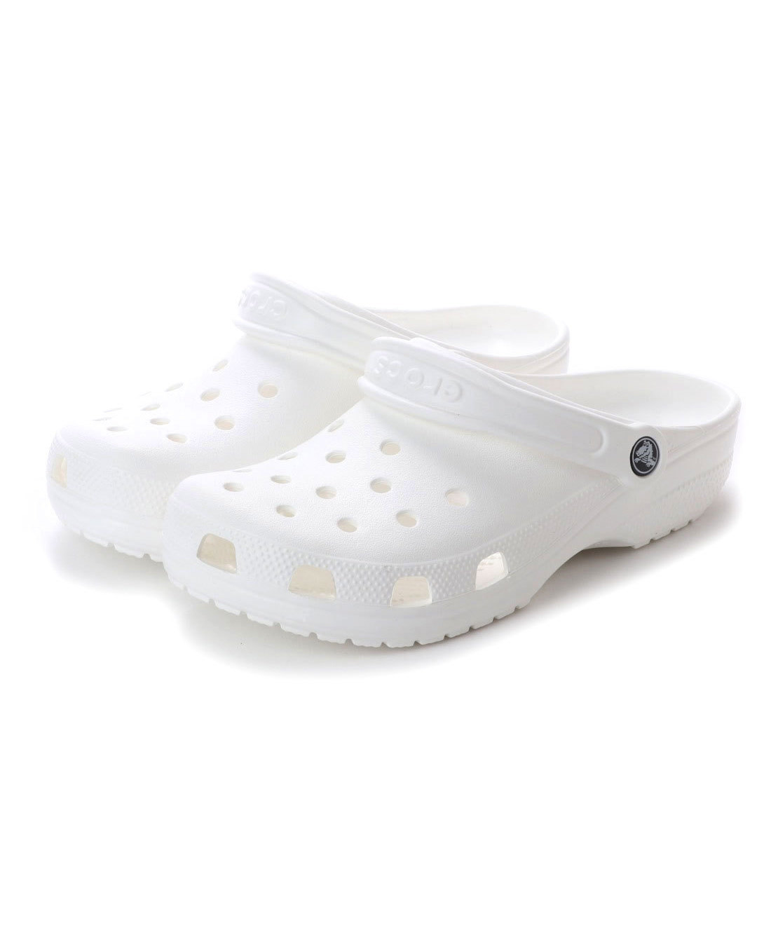 white classic crocs