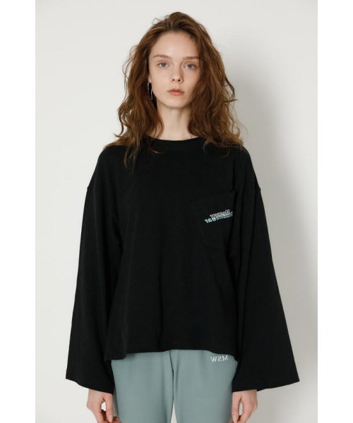 moussy(マウジー)/SW WIDE SLEEVE LSJ/BLK