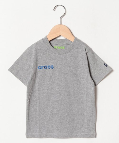 crocs(KIDS WEAR)(クロックス（キッズウェア）)/CROCSシンプル半袖Tシャツ/グレー