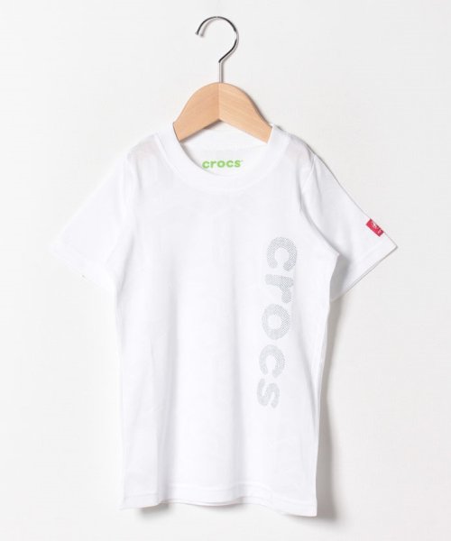 crocs(KIDS WEAR)(クロックス（キッズウェア）)/CROCSポリエステルジャガード半袖Tシャツ/ホワイト