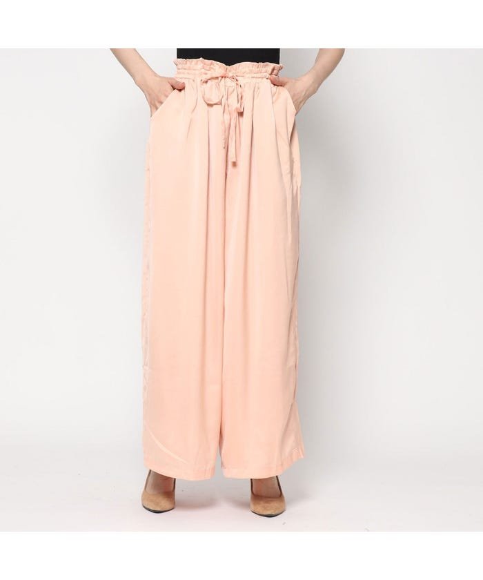 セール スタイルブロック Styleblock マットサテンワイドパンツ ピンク スタイルブロック Styleblock Magaseek